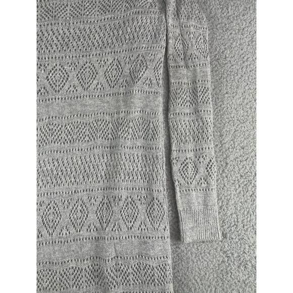 Knox Rose Cardigan Womens XS Gray Duster Sweater Open Knit Long Target Fringe - Picture 7 of 12